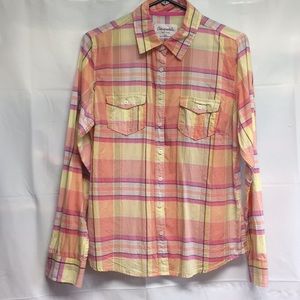 Aeropostale EightySeven XL LS Blouse Pastel Plaid